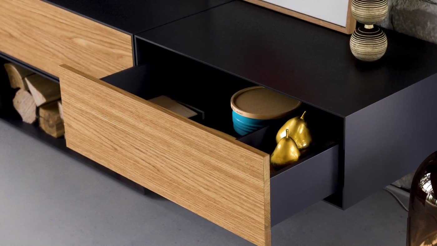 Tiroir en bois du mobilier Skantherm